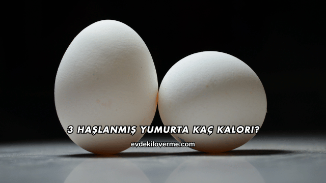 3 Haşlanmış Yumurta Kaç Kalori?