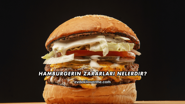 Hamburgerin Zararları Nelerdir?