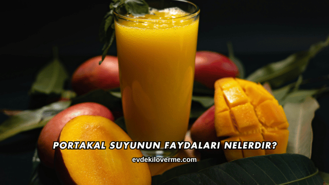 Portakal Suyunun Faydaları Nelerdir?